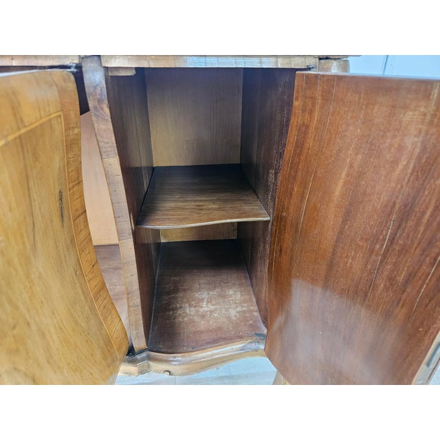 Small Baroque-Style Walnut Sideboard with Four Doors, 1960 For Sale - Image 13 of 18