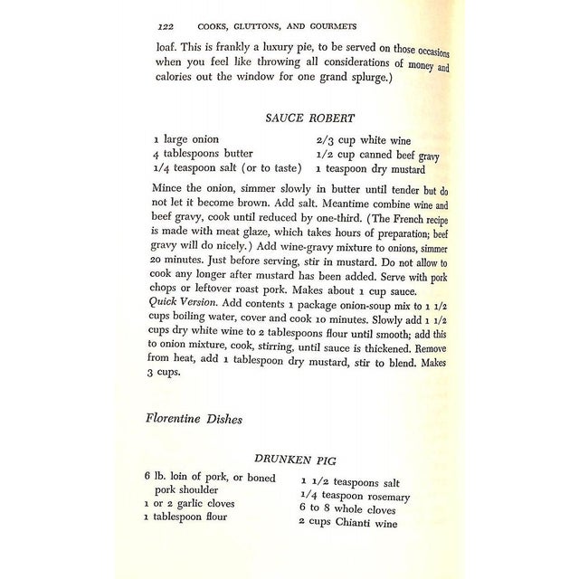 Paper "Cooks, Gluttons & Gourmets: A History of Cookery" 1962 Wason, Betty For Sale - Image 7 of 9