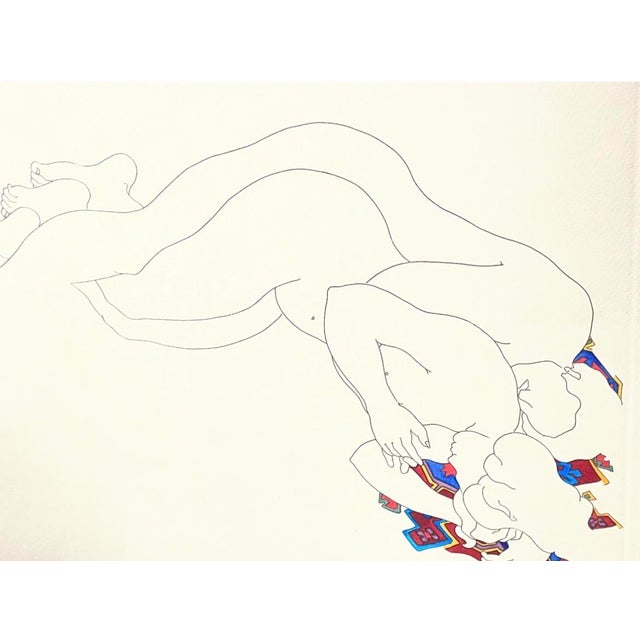 Original Weyman Lew Hand Colored Etching Signed and Framed Set of (2) c.1977 For Sale - Image 4 of 11