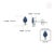 Minimalist 1.08ct Pear-Cut Blue Sapphire & Diamond Stud Earrings 14k Gold- A Pair For Sale - Image 11 of 15