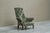 Rare horrix brothers lounge chair in olive green velvet the netherlands mid 19th century a rare lounge chair of...