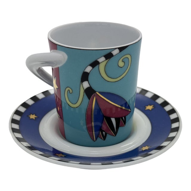 Espresso Collection Cup and Saucer No 27 by Sanja Zivo for Rosenthal Studio-Linie, 1990s, Set of 2 For Sale