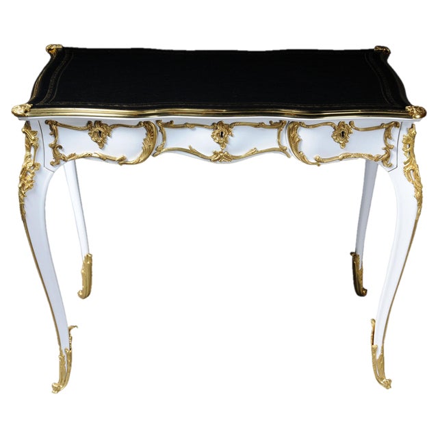 20th Century Louis XV White Writing Desk For Sale