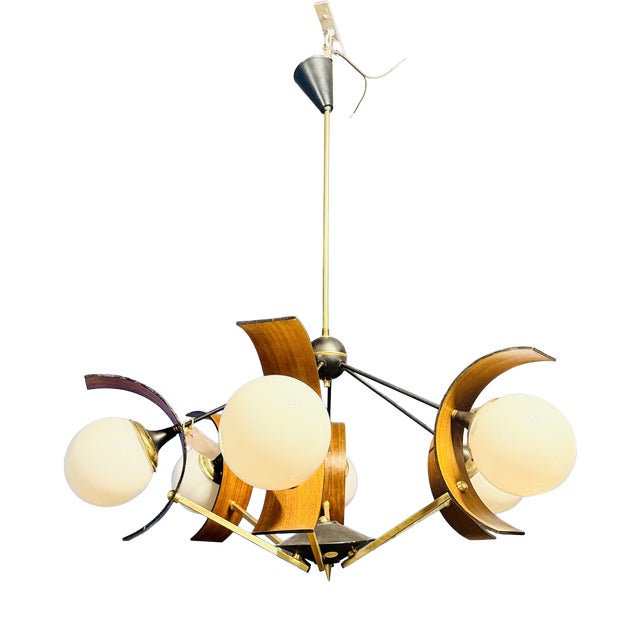 Space Age Chandelier from Stilnovo Milano, 1950 For Sale
