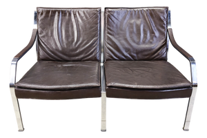 Leather Sofa by Preben Fabricius and Jorgen Kastholm for Walter Knoll, 1960