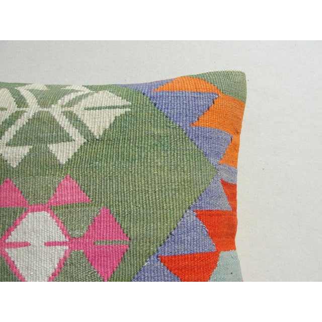 1980s Turkish Kilim Pillow Cover For Sale - Image 4 of 9