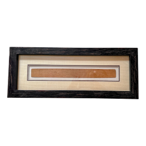 Vintage Burmese Buddhist Scripture on Palm Leaf, Framed