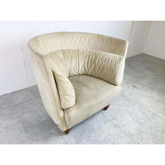 Vintage Highback Lounge Chair attributed to Ligne Roset, 1990s For Sale - Image 3 of 13