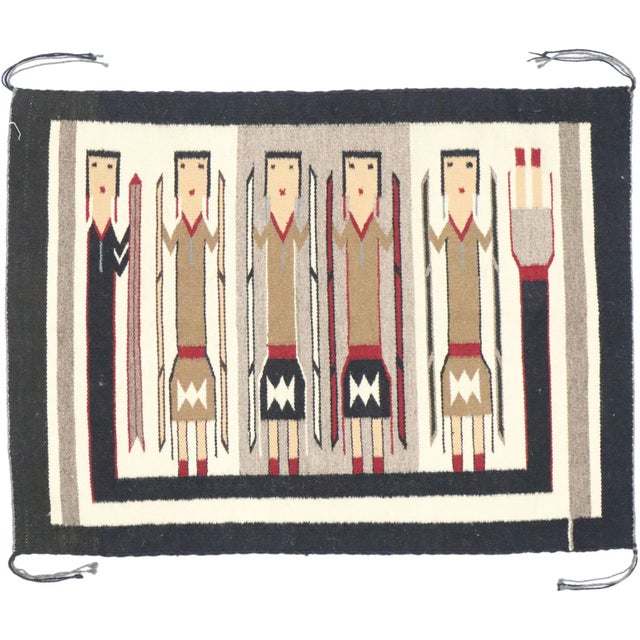 Antique Yeibichai Navajo-Style Kilim Rug - 02'01 X 02'10 For Sale - Image 9 of 9