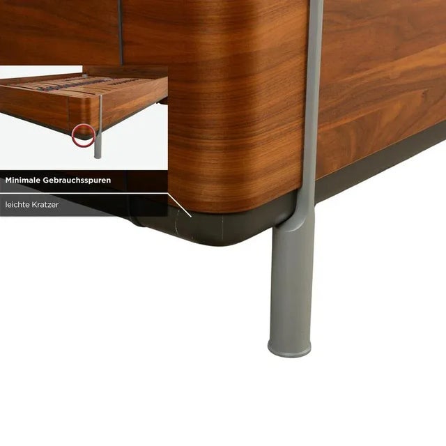 Wood Bed in Leather and Wood from Hülsta For Sale - Image 7 of 14