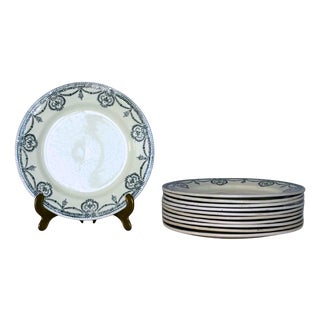 Antique Flat Ironware Plates from Ste. Kléber, 1880, Set of 10 For Sale