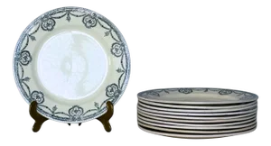 Antique Flat Ironware Plates from Ste. Kléber, 1880, Set of 10