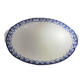 Early 20th Century French Blue & White Serving Platter For Sale