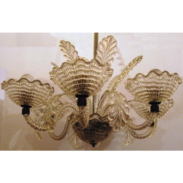 Vintage Murano Glass Chandelier, 1930s For Sale - Image 4 of 10
