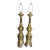 1950s Hollywood Regency James Mont Attributed Asian Brass Table Lamps - a Pair For Sale