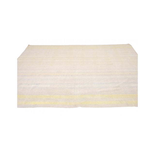 Vintage Modern Turkish Cotton Kilim - 7`7″ X 9`4″ For Sale - Image 4 of 6