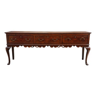 18th-Century English Georgian Oak Sideboard For Sale