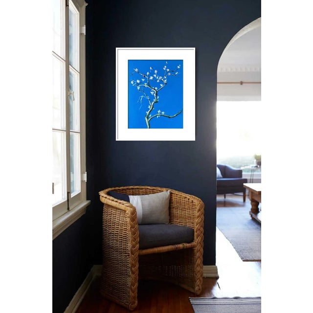 Modern "Magnolia in Spring 6" Contemporary Chinoiserie Inspired Acrylic Painting by Shabs Beigh For Sale - Image 3 of 6