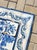 18th Century Portuguese Baroque Blue & White Flower Basket Tile Panel For Sale - Image 13 of 14
