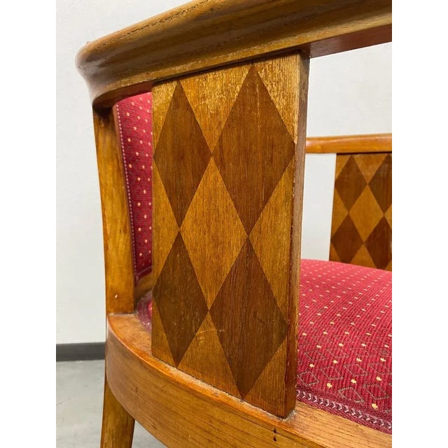 Art Deco Walnut Office Chair, 1930s For Sale - Image 4 of 11