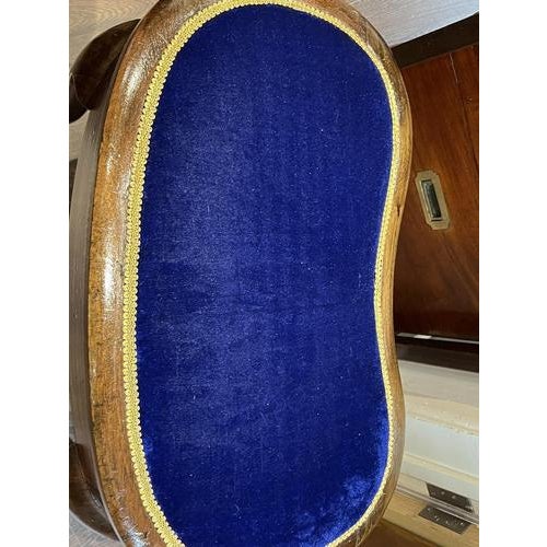 Antique Stool with New Upholstery For Sale - Image 4 of 7