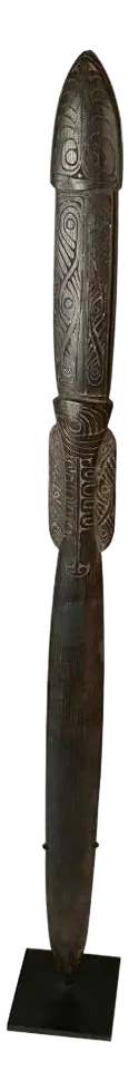 Oceanic Carved Hardwood Lime Spatula, Papua New Guinea