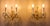 Three wall lamps with crystal trimmings Restored wall lamps with lead crystal trimmings. The lamps are restored - new...