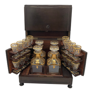 Mid 19th Century Baccarat Cave a Liqueur 18pcs in a wooden box