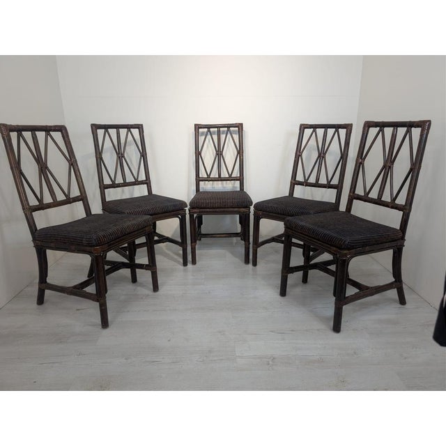 Chippendale-Style Rattan Chair from the 1940s/1950s Stylish rattan chair from the 1940s or 1950s. Characteristic of the...
