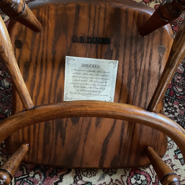 Drdimes Wooden Windsor Style Side Chair For Sale - Image 11 of 12