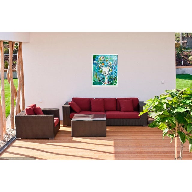 Martha Holden - "Turquoise Vase" Framed Oil Painting For Sale - Image 4 of 6