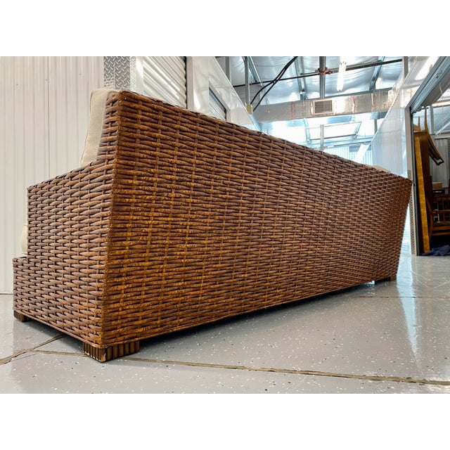 Tommy Bahama Lexington Furniture Woven Rattan Sofa Chairish