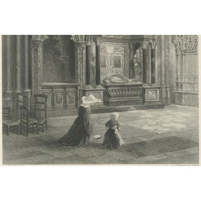 19th Century After Hodson, Tomb of Louis De Brézé, Rouen, 1877, Engraving For Sale - Image 5 of 9