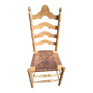 1960s Ladderback Ladder Back Side Dining Chair - Stripped/Unfinished For Sale