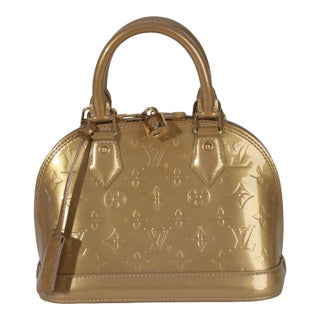 Beige Poudre Monogram Vernis Alma BB For Sale