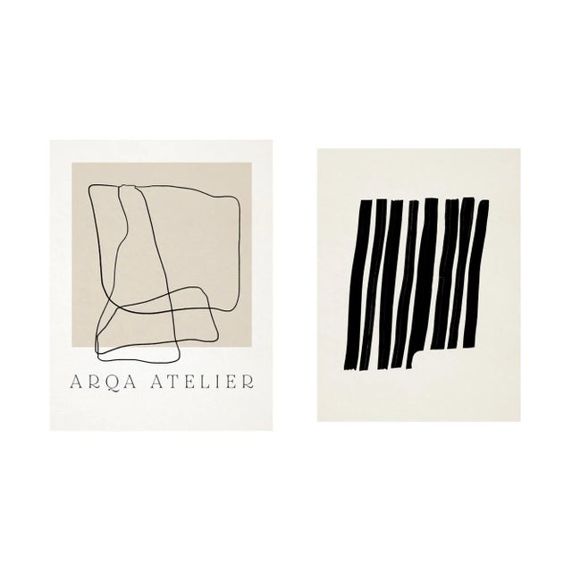 Contemporary Minimalist Abstract Giclee Prints, Framed - a Pair For Sale - Image 4 of 6