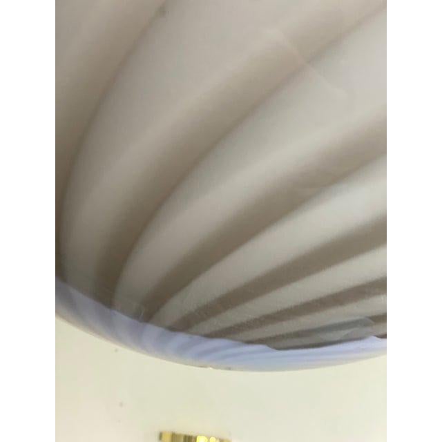 Impressive contemporary beige and milky-white sphere in murano glass swirl venini style design in very particular and...