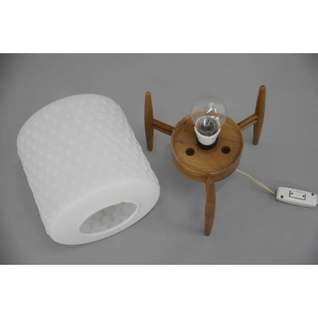 Wood Table Lamp by Uluv, Czechoslovakia, 1960s For Sale - Image 7 of 11