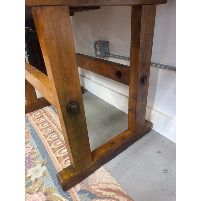 Solid Maple Workbench, G. Christiansen, Chicago For Sale - Image 12 of 14