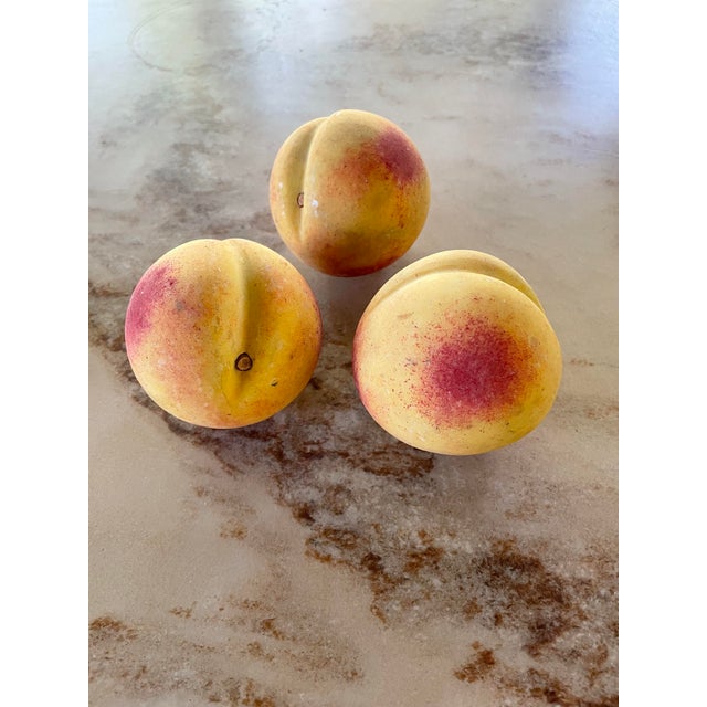 Trompe l'Oeil Peaches - Set of 3 For Sale - Image 4 of 5