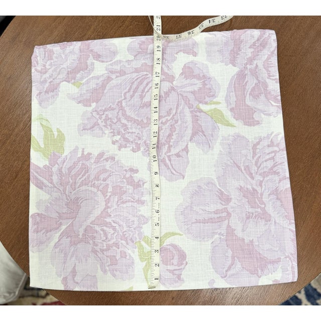 Christopher Farr Peonies in Lilac Decorative Pillow Cover For Sale In Boston - Image 6 of 7