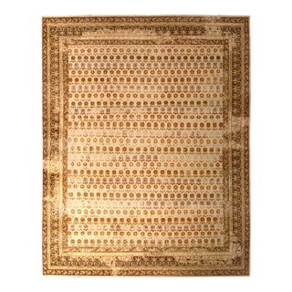 Rug & Kilim’s Oversized Daisy Rug in Cream and Orange, 12x15 For Sale