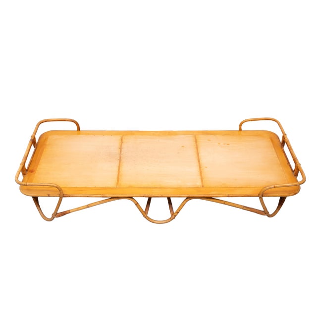 Wood Rattan Daybed, Noordwolde, Holland, 1950s For Sale - Image 7 of 12