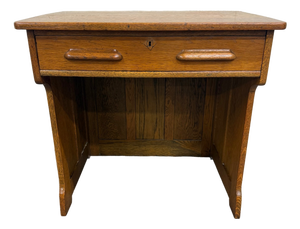 Antique American Arts & Crafts Mission Quarter Sawn White Oak Library Table Desk