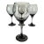 Vintage Libbey Classic Smoke Stemmed Footed Wine Glasses - Set of 4 For Sale