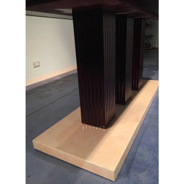 Art Deco Italian Parchment Dining Table, 1940s For Sale - Image 9 of 11