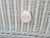 Wood Vintage White Wicker 2-Drawer Nightstand With Glass Top For Sale - Image 7 of 10