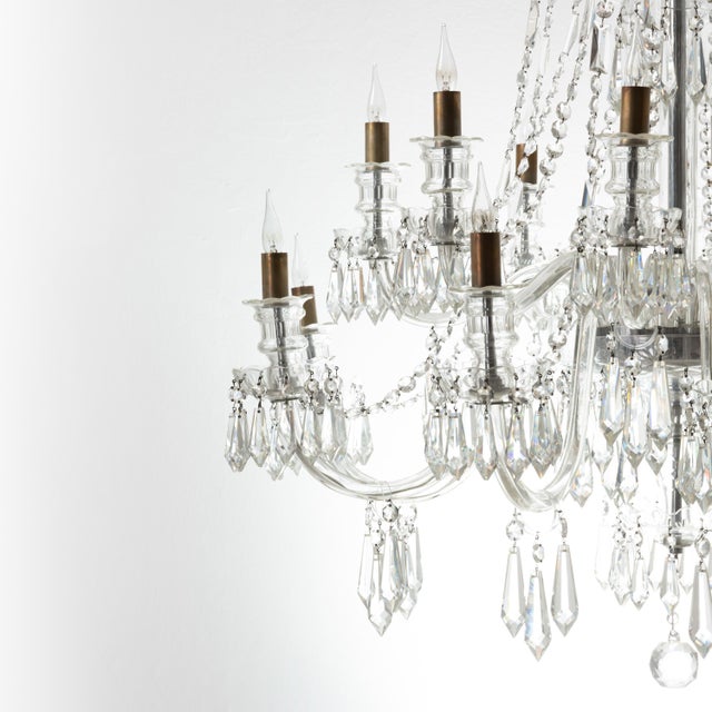 19th Century Antique Bohemian Crystal Chandelier, 1890s For Sale - Image 5 of 13