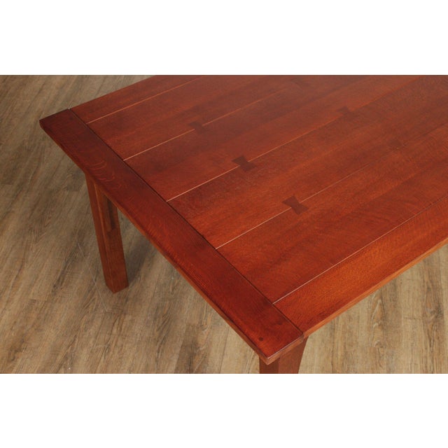 Stickley Mission Collection Oak Extendable Dining Table For Sale - Image 10 of 12