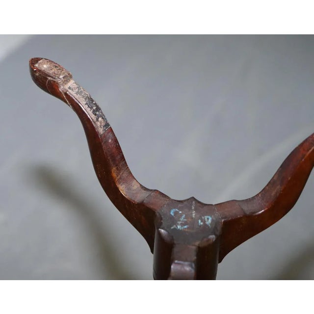 Hardwood Sheraton Revival Tripod Side Tables, Set of 2 For Sale - Image 9 of 18